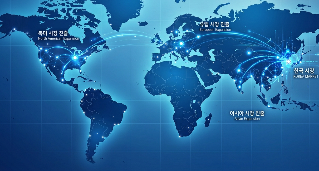 CMAU 글로벌 시장 진출 네트워크 지도